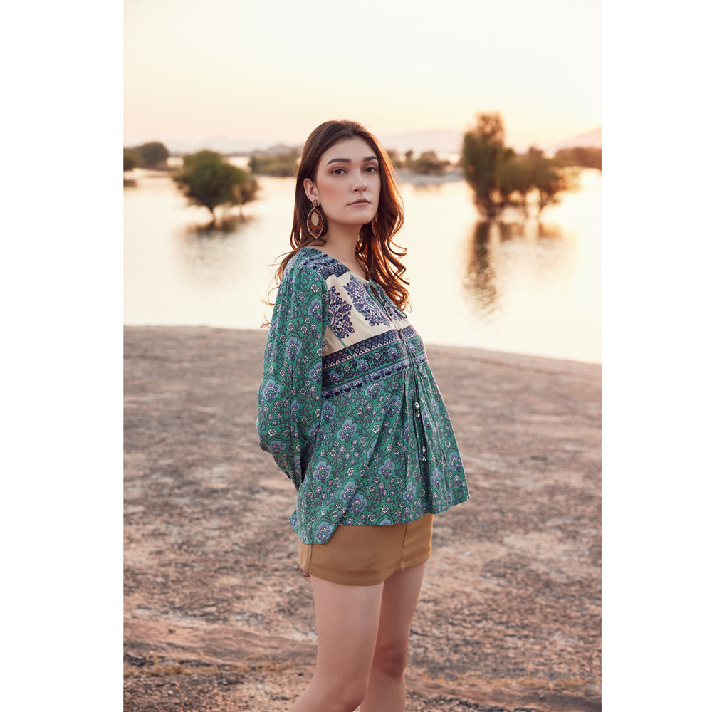 Jupe-short en coton HAUT & CHEMISES