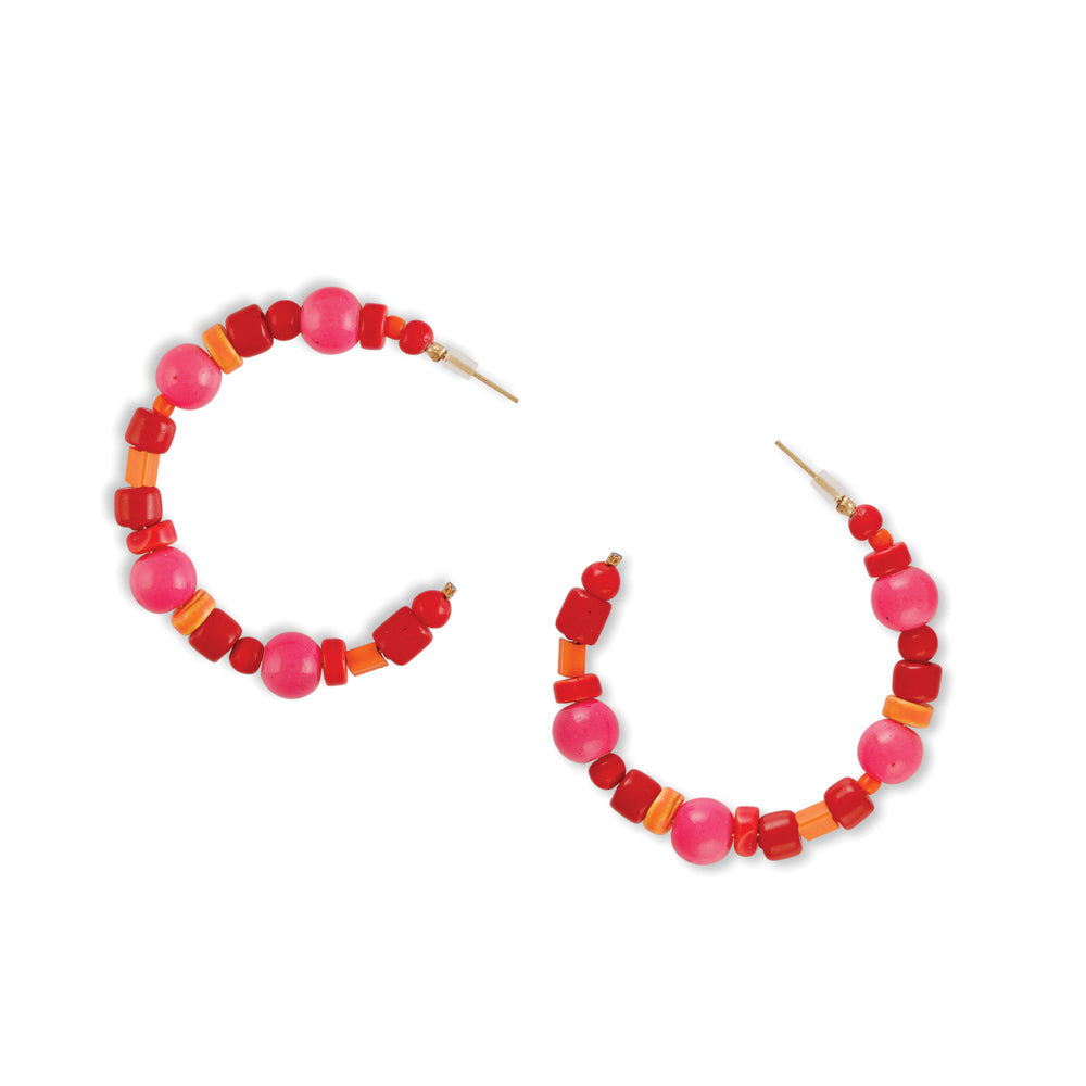 BOUCLES D'OREILLES PILULES ROUGES