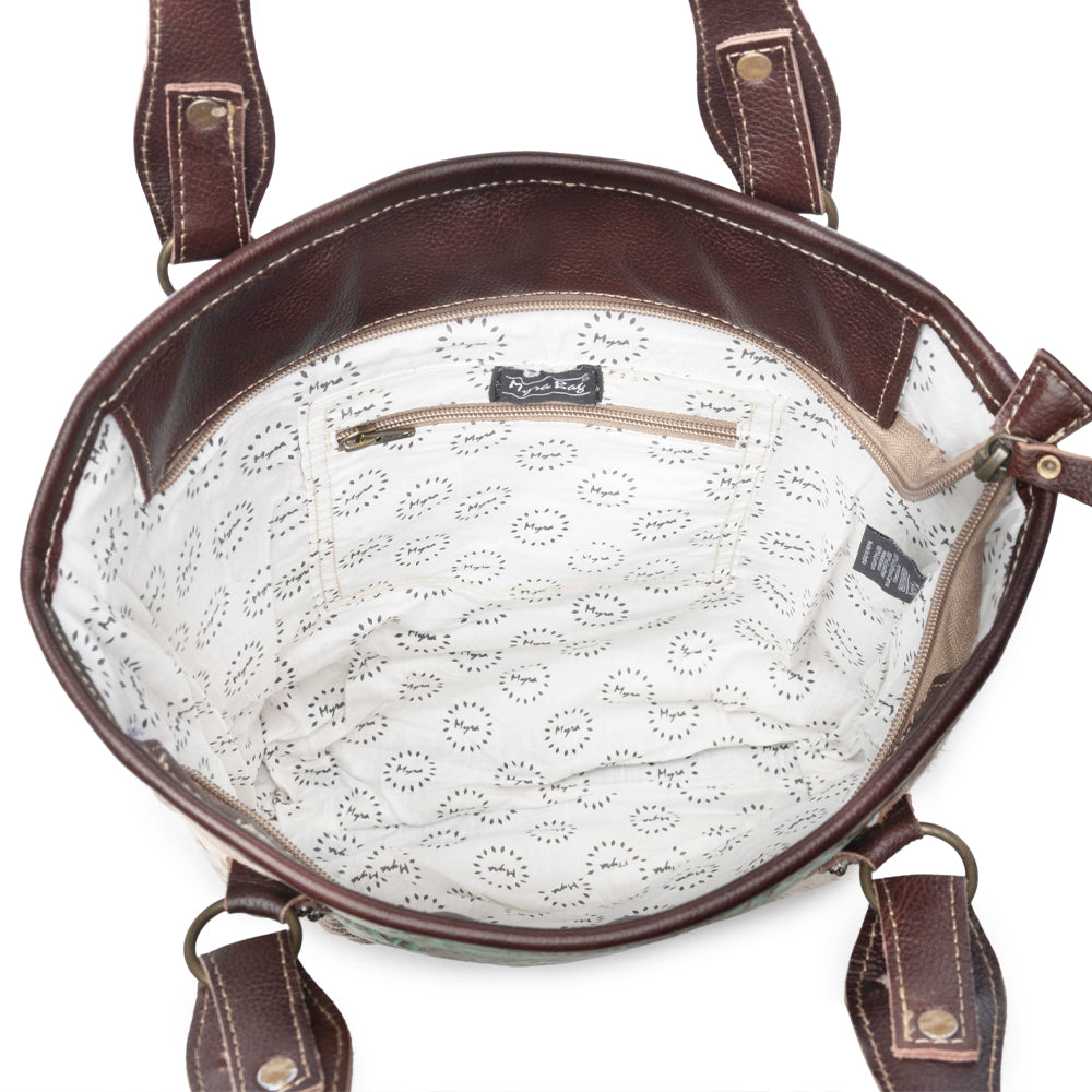 Sac en cuir repoussé et en poils de vache Cheyenne Plains
