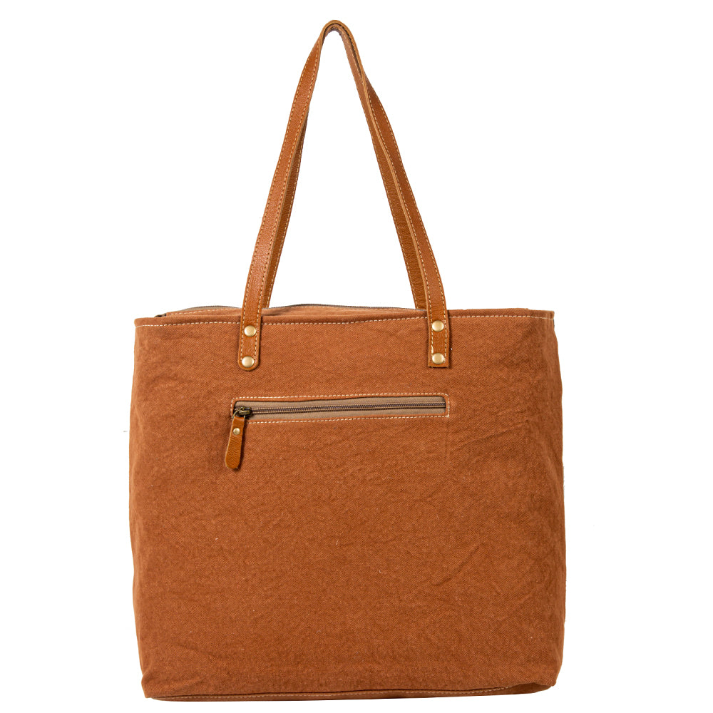 Sac Hairon Dakota Plains en cuir de vache et toile