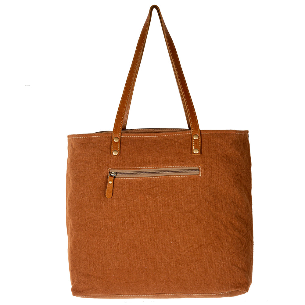 Sac Hairon Dakota Plains en cuir de vache et toile