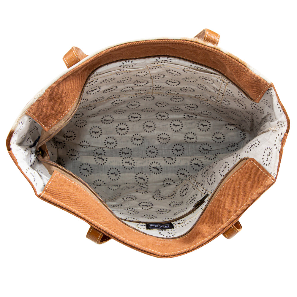 Sac Hairon Dakota Plains en cuir de vache et toile