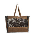 Sac Asher en toile et cuir de vachette