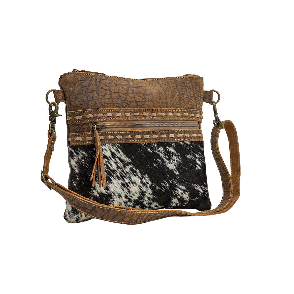 Sac Diaz en toile et poil de vache