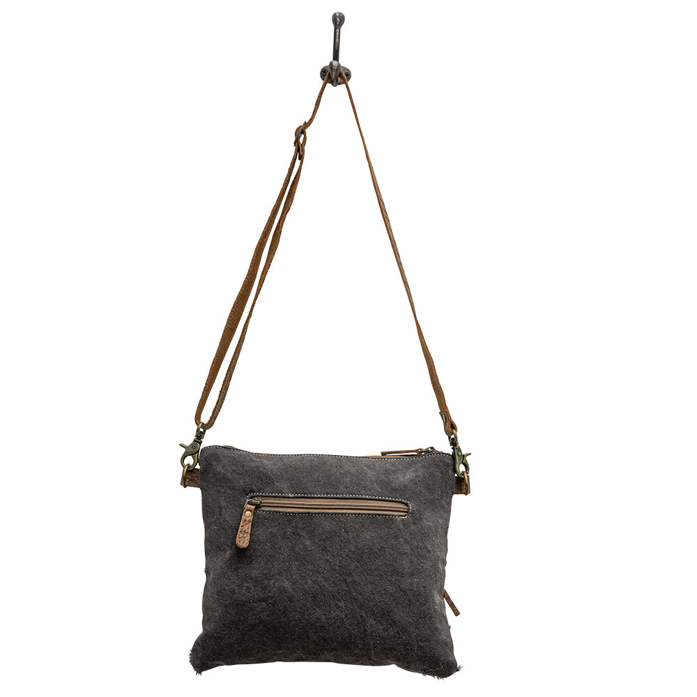 Sac Diaz en toile et poil de vache