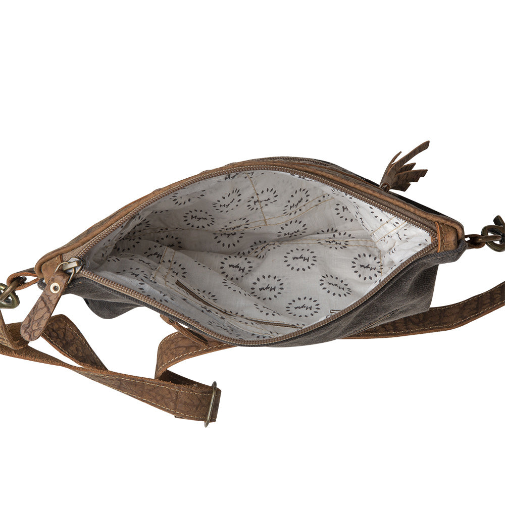 Sac Diaz en toile et poil de vache