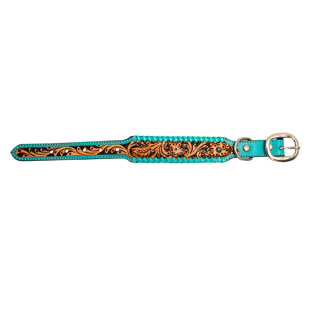 Collier pour chien en cuir fait main Acety