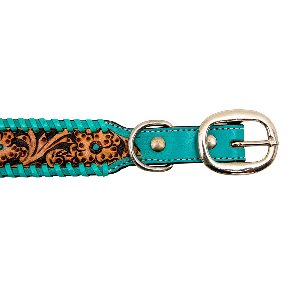 Collier pour chien en cuir fait main Acety