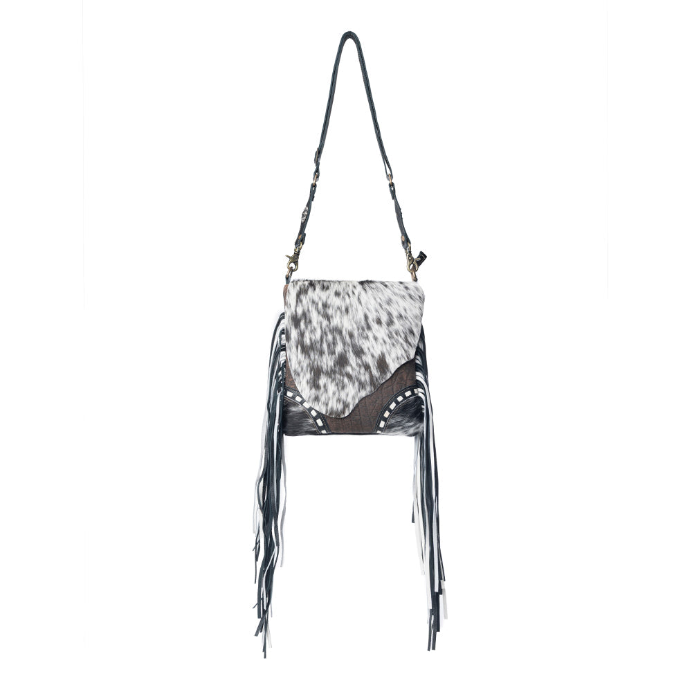 Sac à bandoulière en cuir Myra Corral Tempo à dissimulation – Sac à bandoulière en hairon frangé avec sangle réglable pour une touche robuste