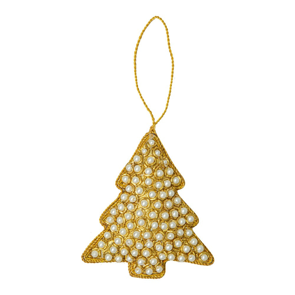 Décoration de sapin de Noël Perles et Pompons