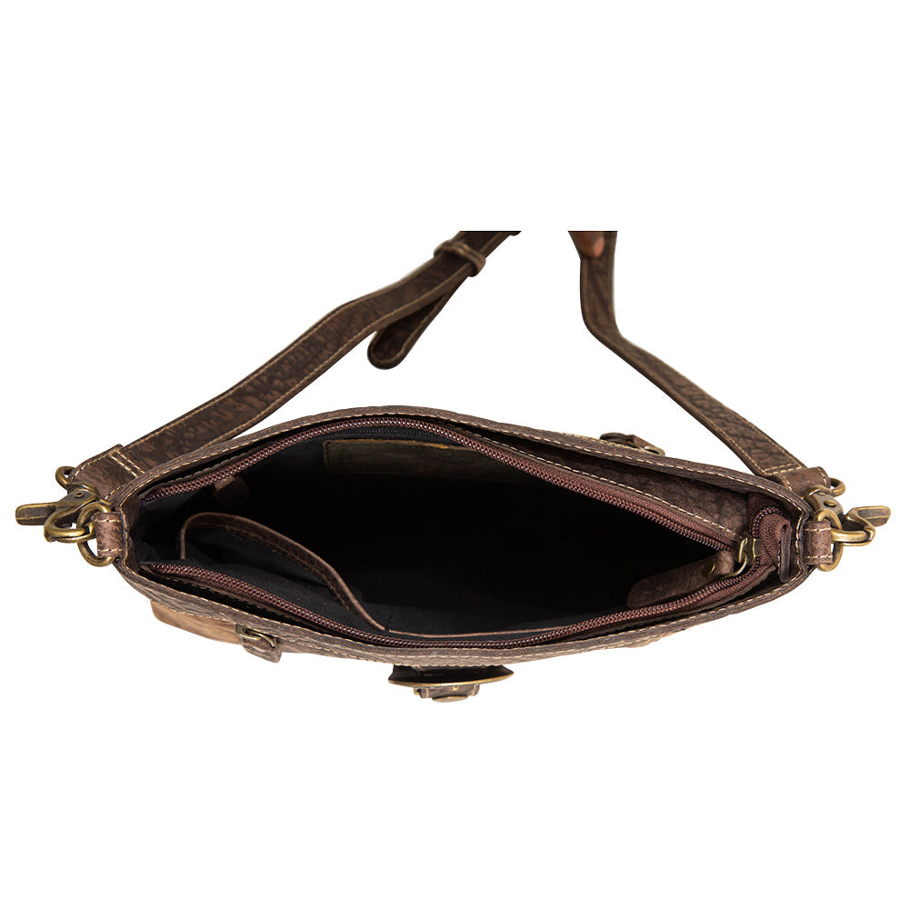 Sac en cuir et poils de veau Crossroads Creek