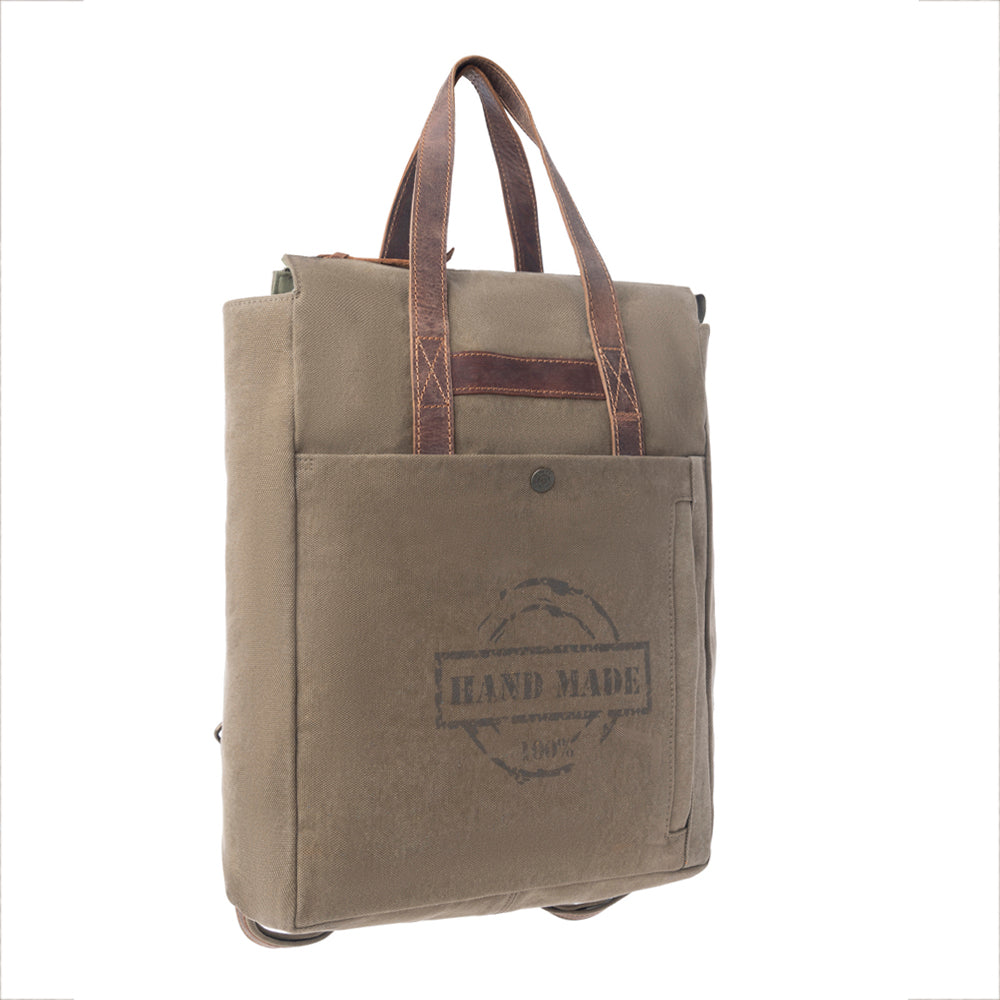 Sac à dos en toile et cuir Yesteryear