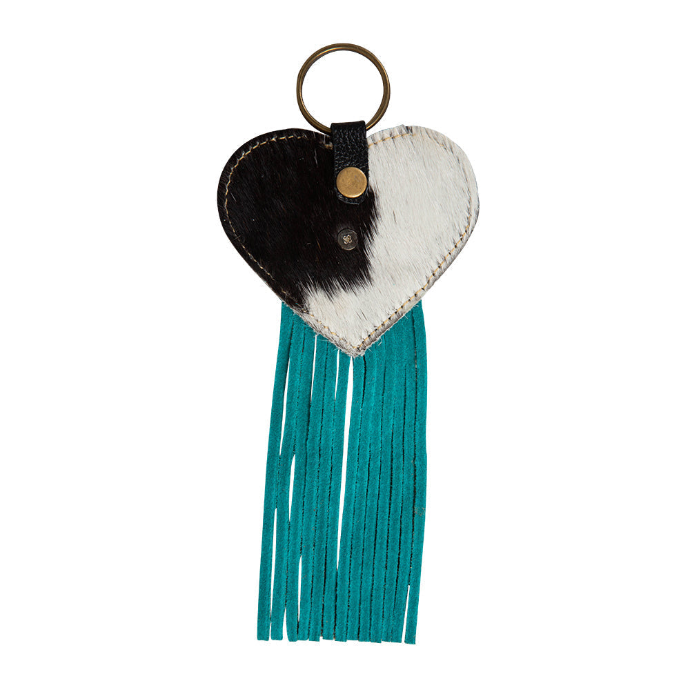 Porte-clés Priceless Love en poil de vache