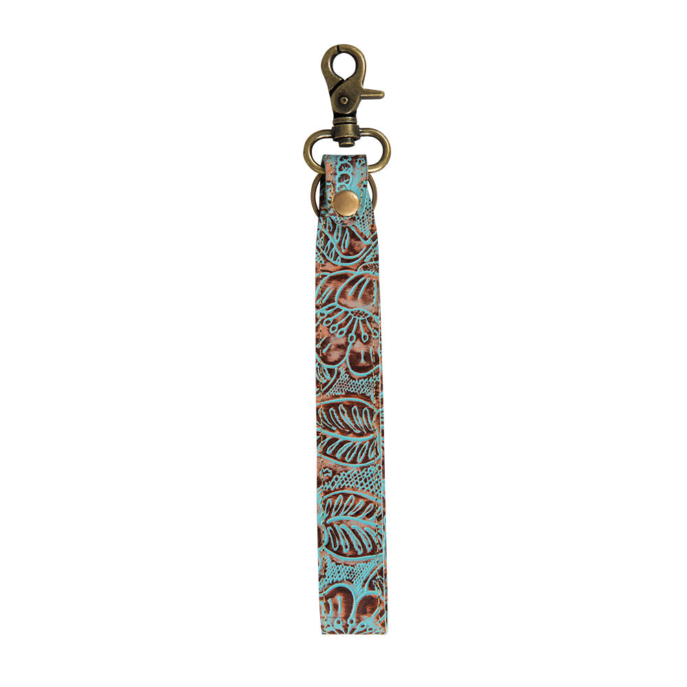 Porte-clés en cuir repoussé Pathflower Trail