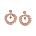Boucles d'oreilles perlées Champs de lavande