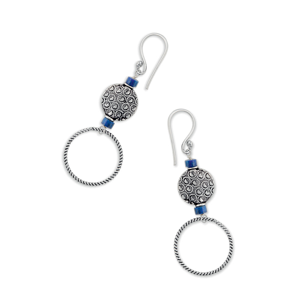 Boucles d'oreilles Double Cercle Enchanté