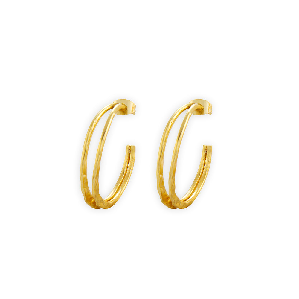 Boucles d'oreilles créoles Truscan Artisan Or