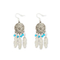 Boucles d'oreilles argentées « Souhait de plumes »
