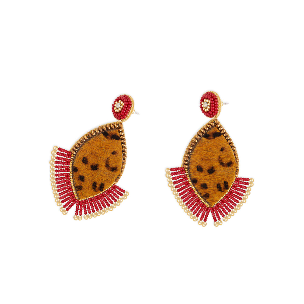 Boucles d'oreilles cuir Safari Quest