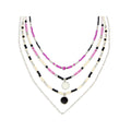 Collier superposé magenta joyeux