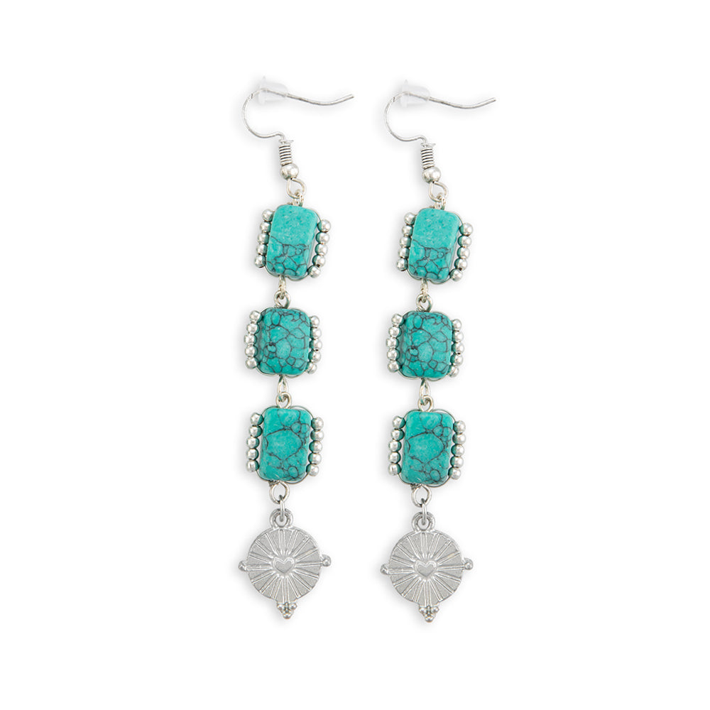 Boucles d'oreilles raffinement rustique