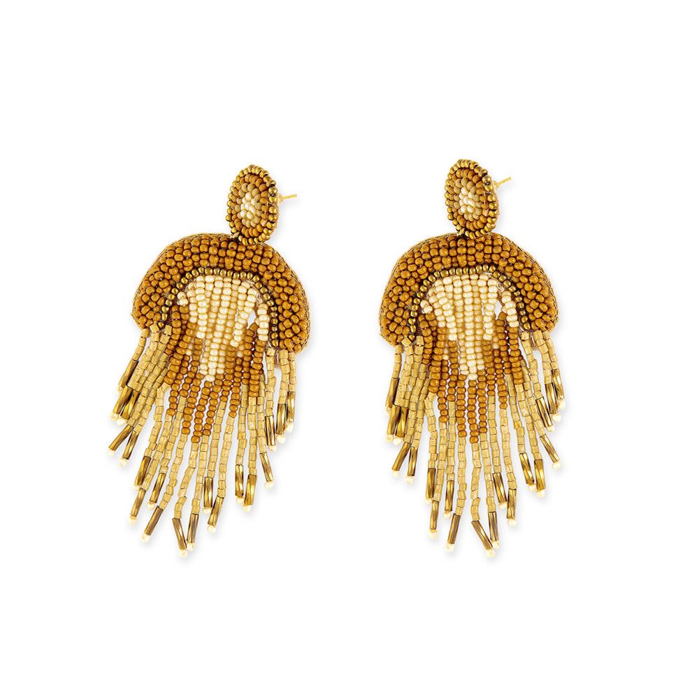 Boucles d'oreilles perlées Folklore Embrace en épi de blé
