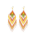 Boucles d'oreilles perlées Rain Dance jaune maïs