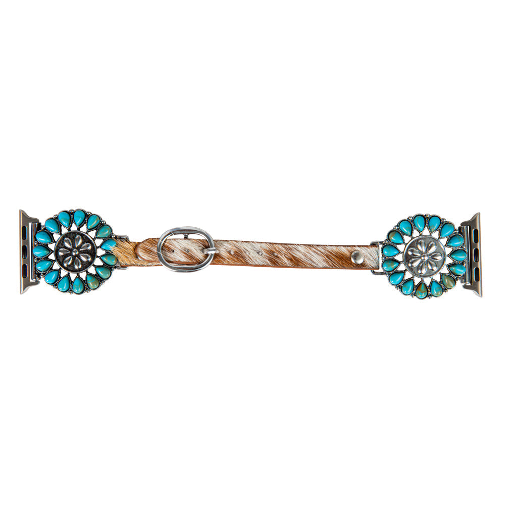 Bracelet de montre en cuir imprimé "Summer Winds"