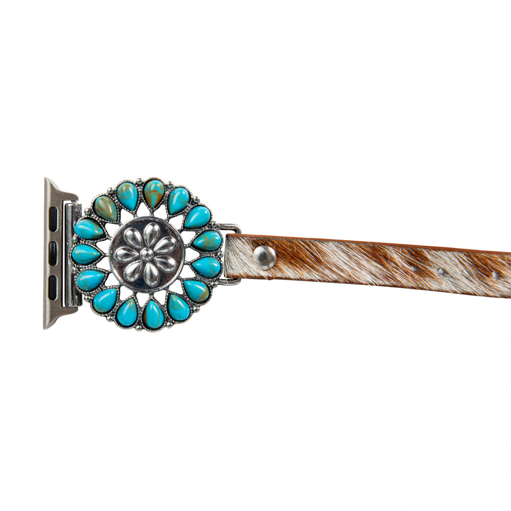 Bracelet de montre en cuir imprimé "Summer Winds"