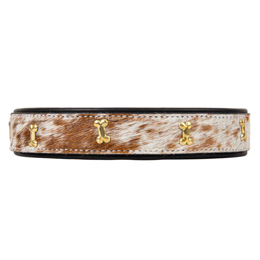 Collier pour chien en cuir Chissum Hair-On Hide