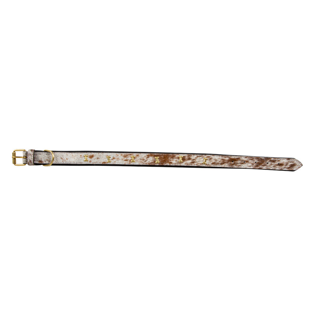 Collier pour chien en cuir Chissum Hair-On Hide