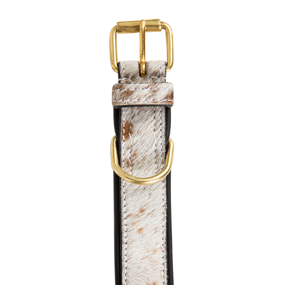 Collier pour chien en cuir Chissum Hair-On Hide