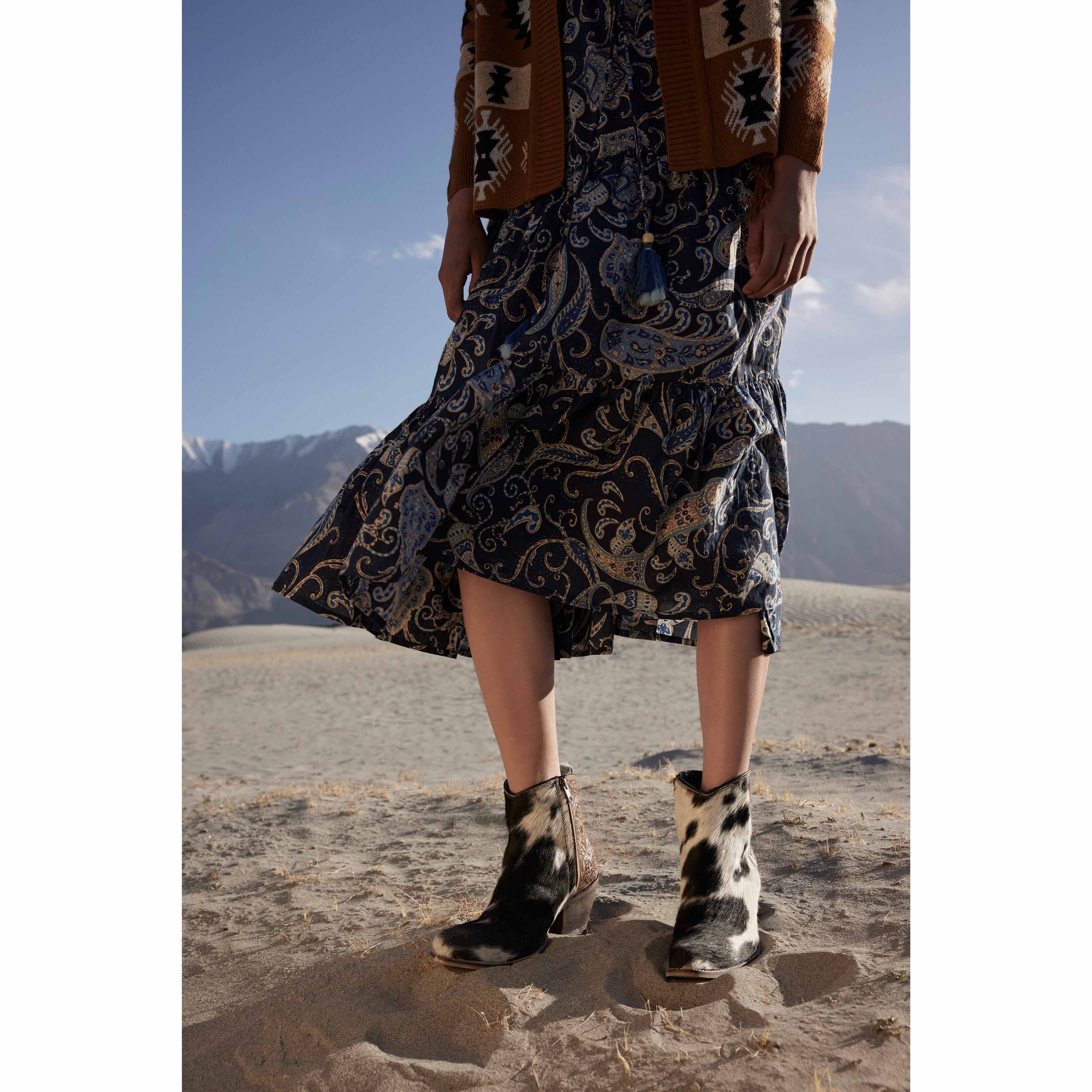 Bottes Laramie Plains en cuir pleine fleur et cuir repoussé à la main