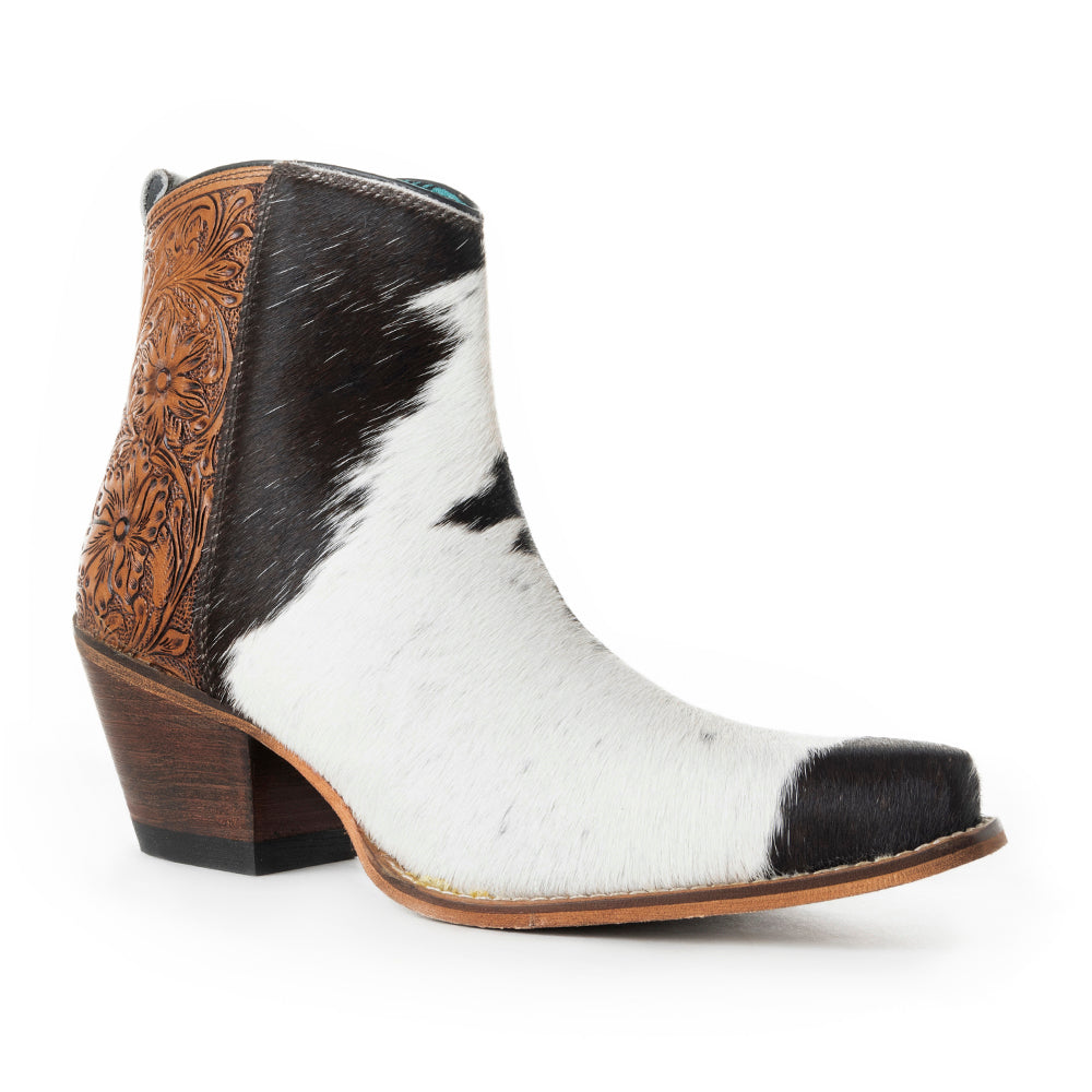 Bottes Laramie Plains en cuir pleine fleur et cuir repoussé à la main