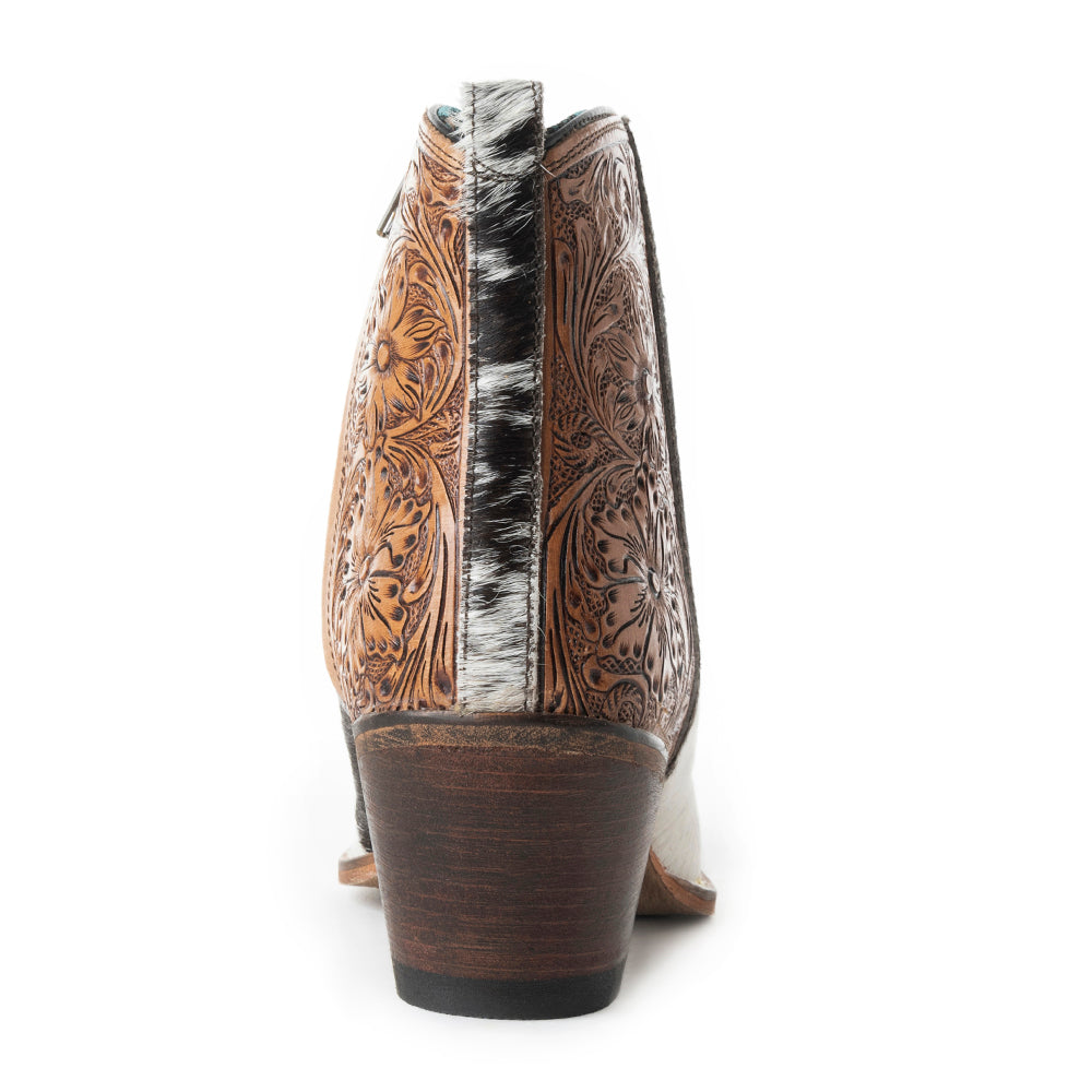 Bottes Laramie Plains en cuir pleine fleur et cuir repoussé à la main