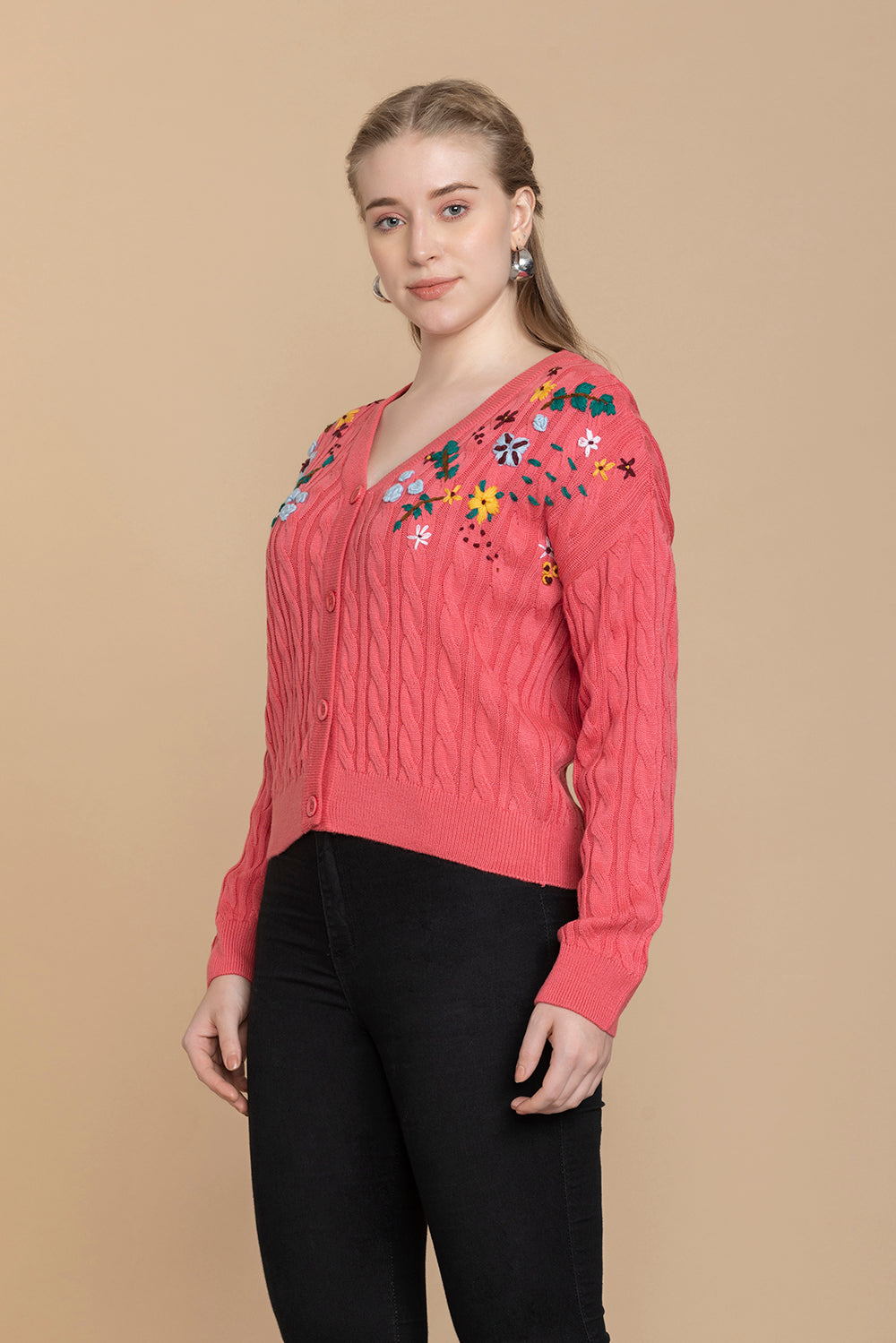 Pull Alayna brodé de fleurs