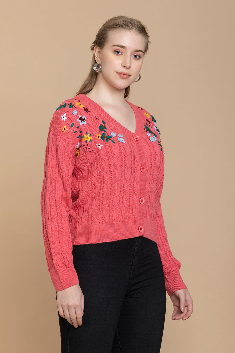 Pull Alayna brodé de fleurs