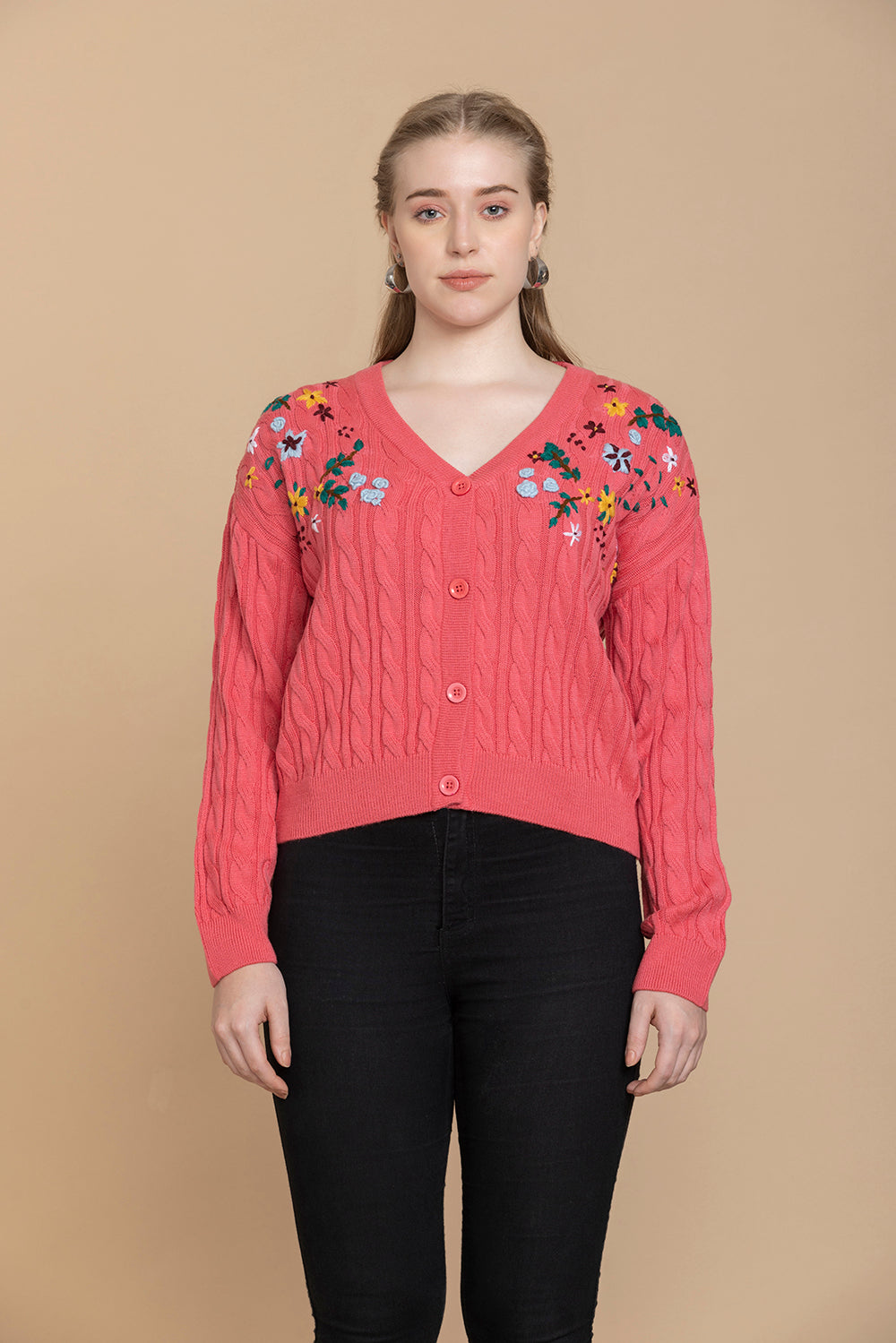 Pull Alayna brodé de fleurs