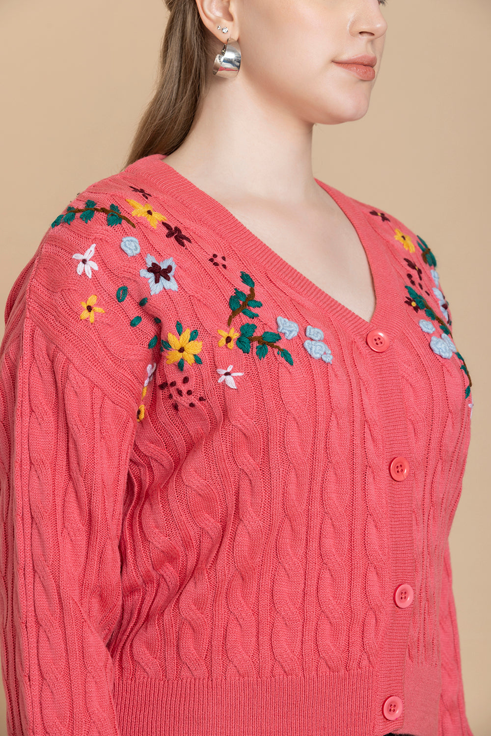 Pull Alayna brodé de fleurs