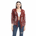 Cardigan frangé motif Savannah Ophelia