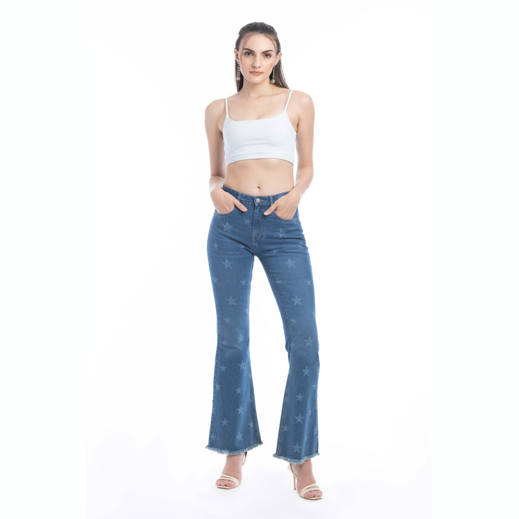 Jean Shiloh Stars à jambes évasées