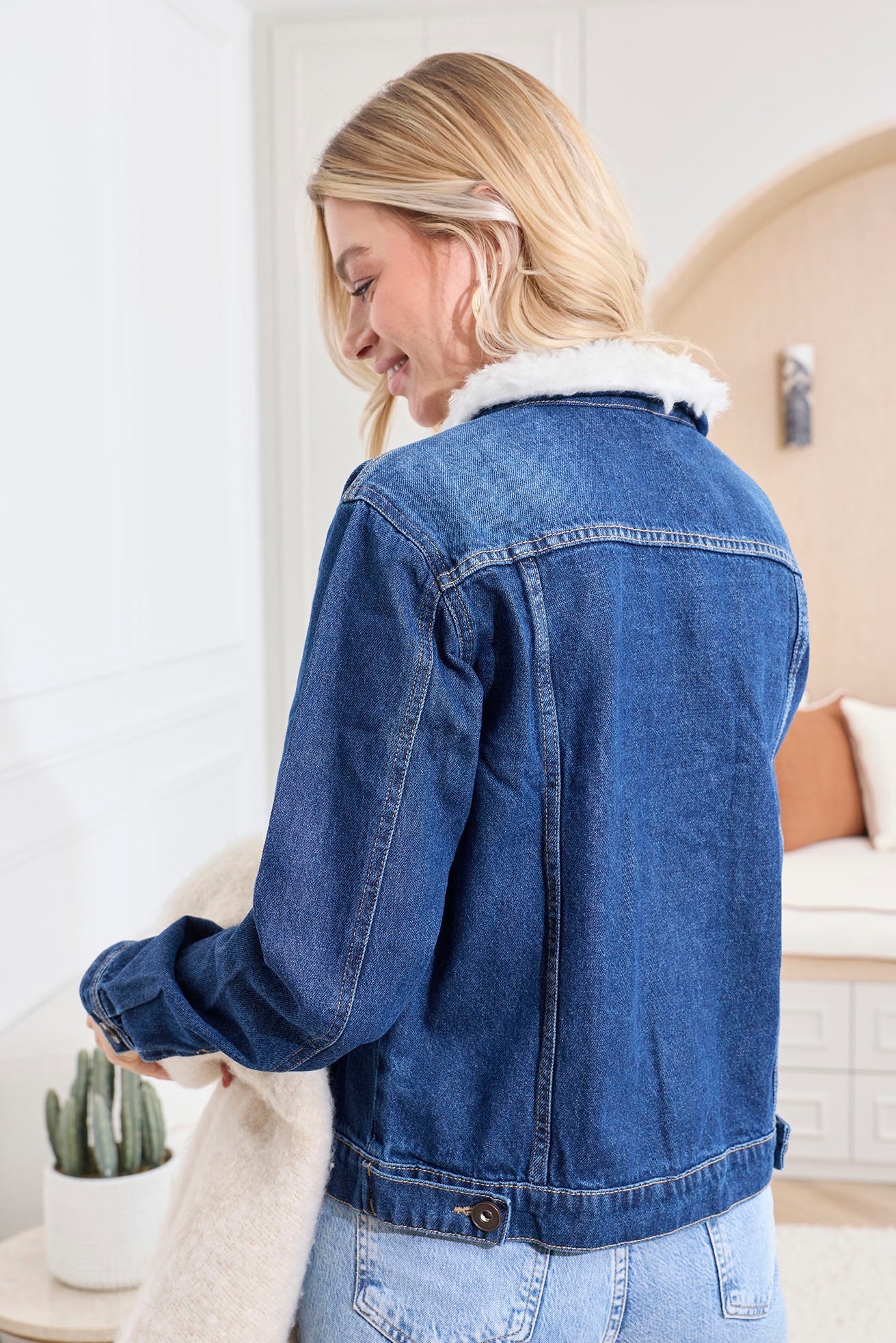 Veste en jean doublée polaire Addilyn