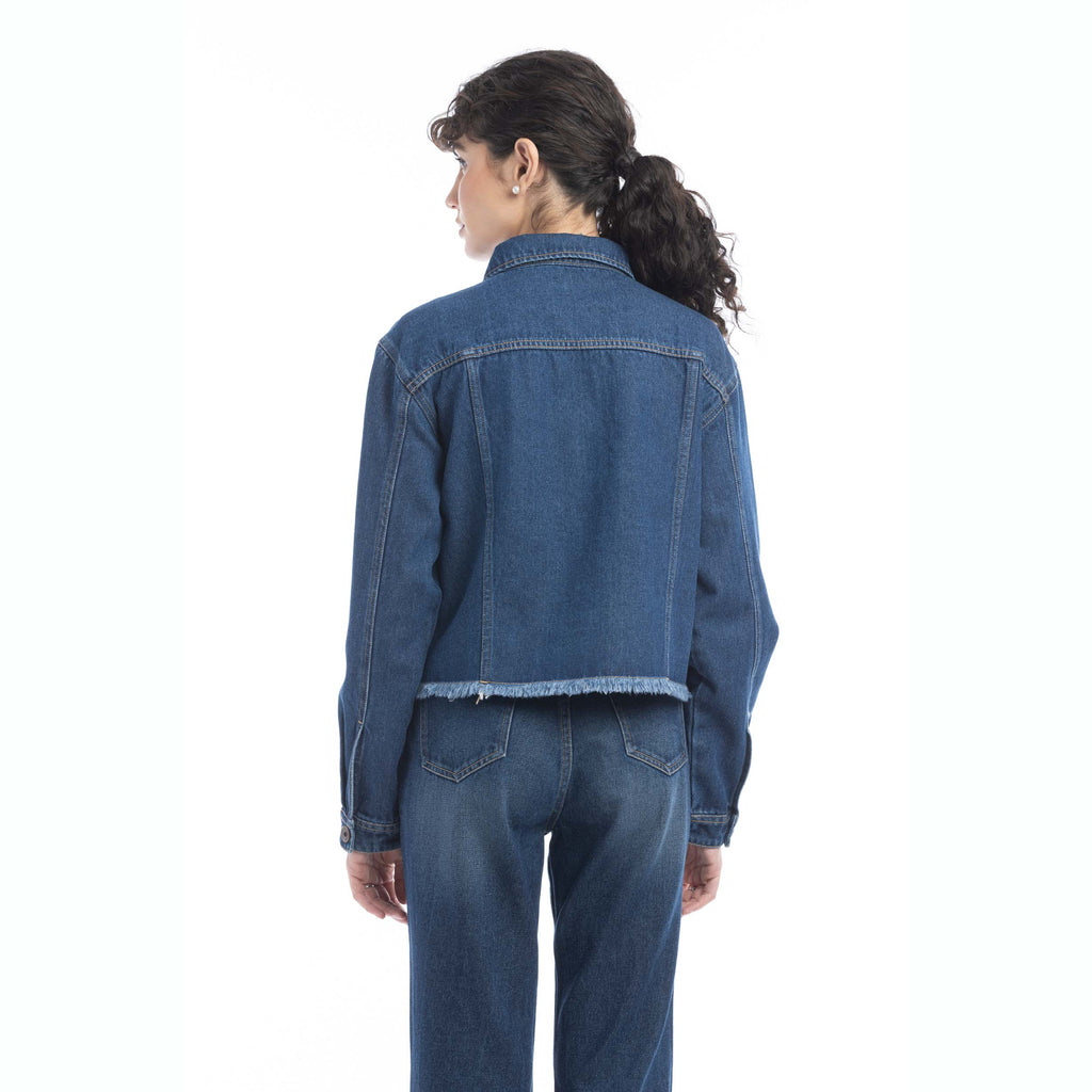 Veste en jean Azalea Prairie Cactus avec détails