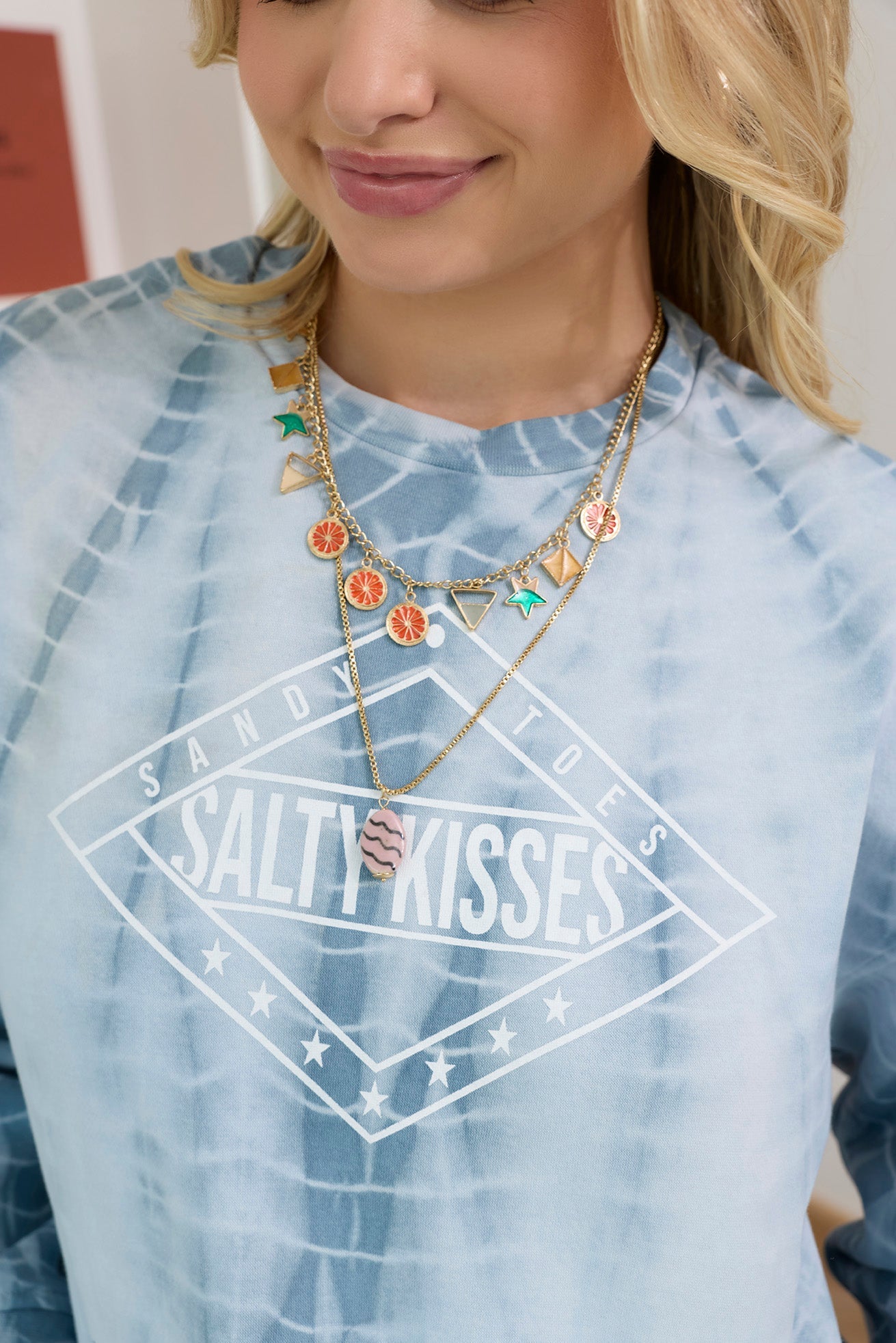Sweat-shirt oversize Tie-Dye « Salty Kisses »