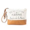 Pochette en toile Farine
