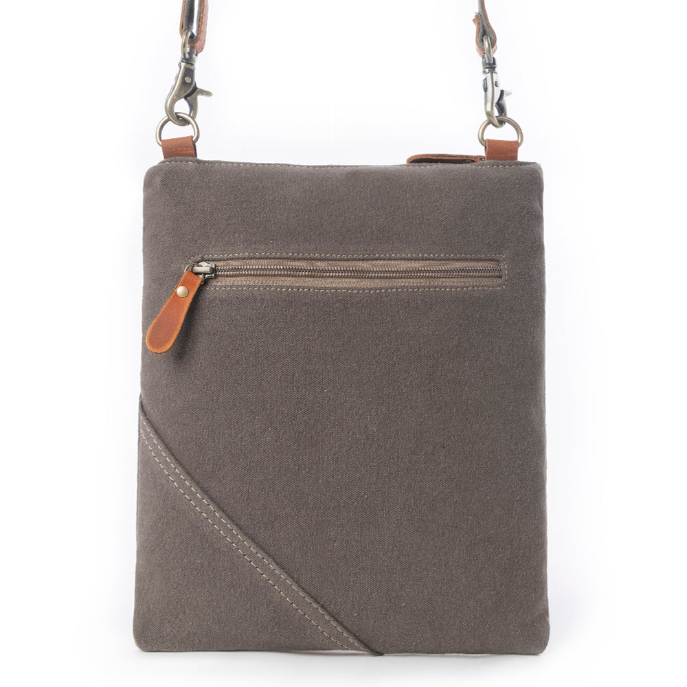 Sac bandoulière en toile avec écusson USA