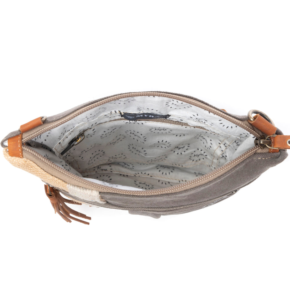 Sac bandoulière en toile avec écusson USA