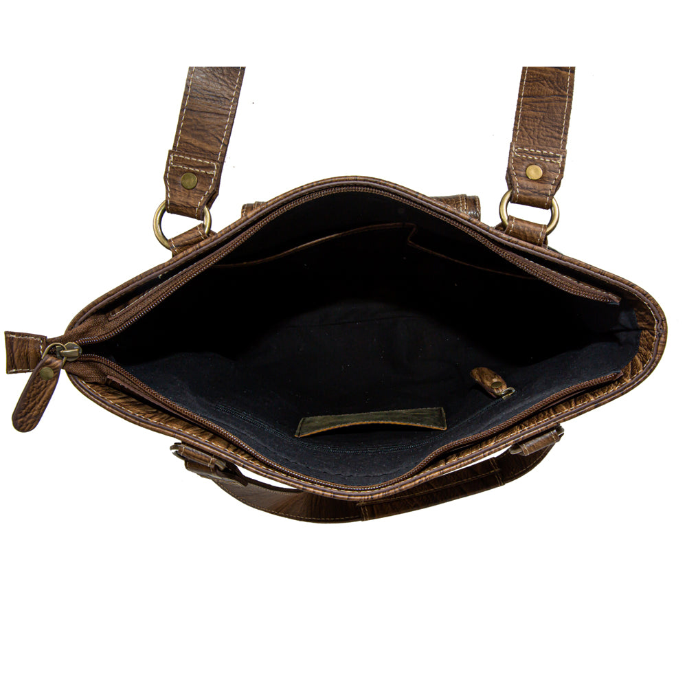 Sac en cuir et poils de veau Crawford Canyon