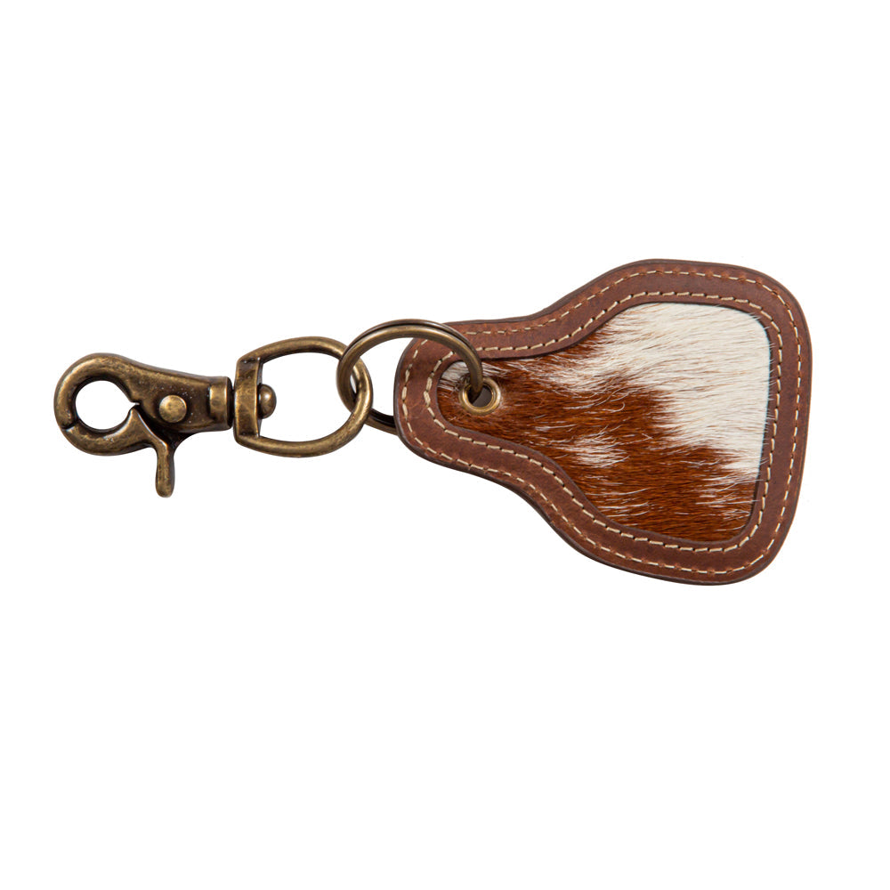 Porte-clés Pony Brook marron et blanc