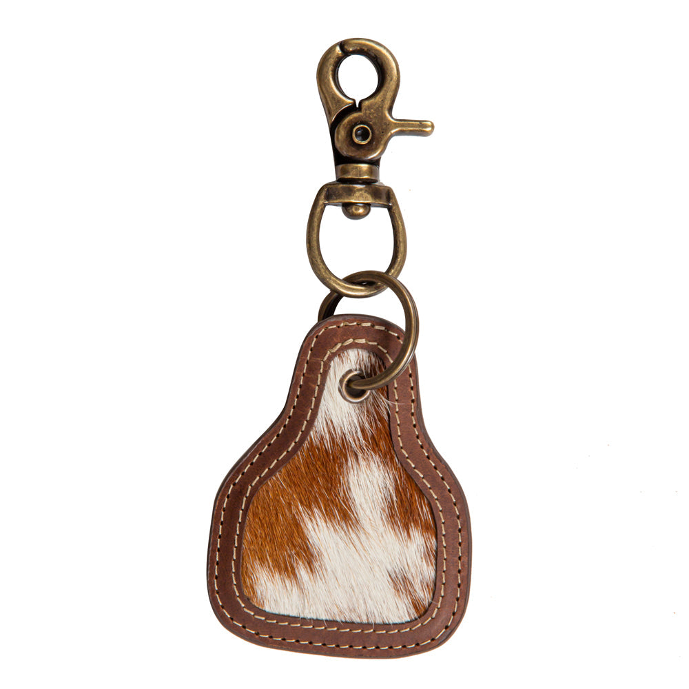 Porte-clés Pony Brook marron et blanc